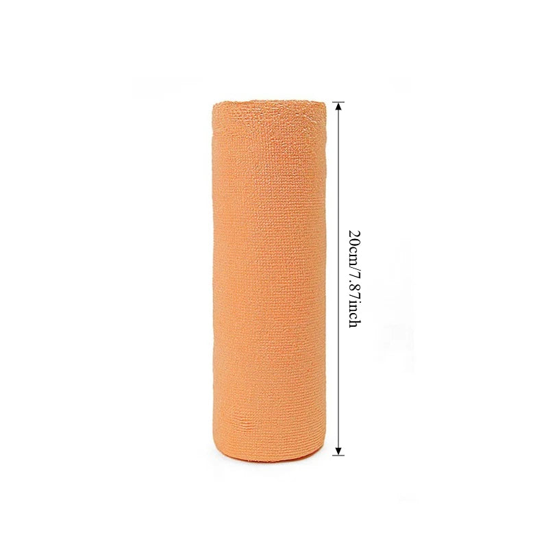 Small orange microfiber towel roll