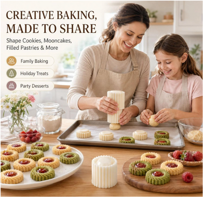 2-in-1 Jam Cookie Mold – Double-Ended Thumbprint Cookie Stamp