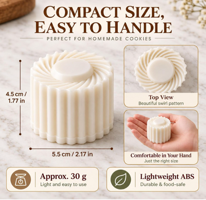 2-in-1 Jam Cookie Mold – Double-Ended Thumbprint Cookie Stamp