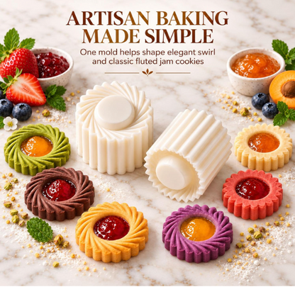 2-in-1 Jam Cookie Mold – Double-Ended Thumbprint Cookie Stamp