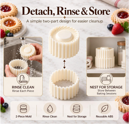 2-in-1 Jam Cookie Mold – Double-Ended Thumbprint Cookie Stamp