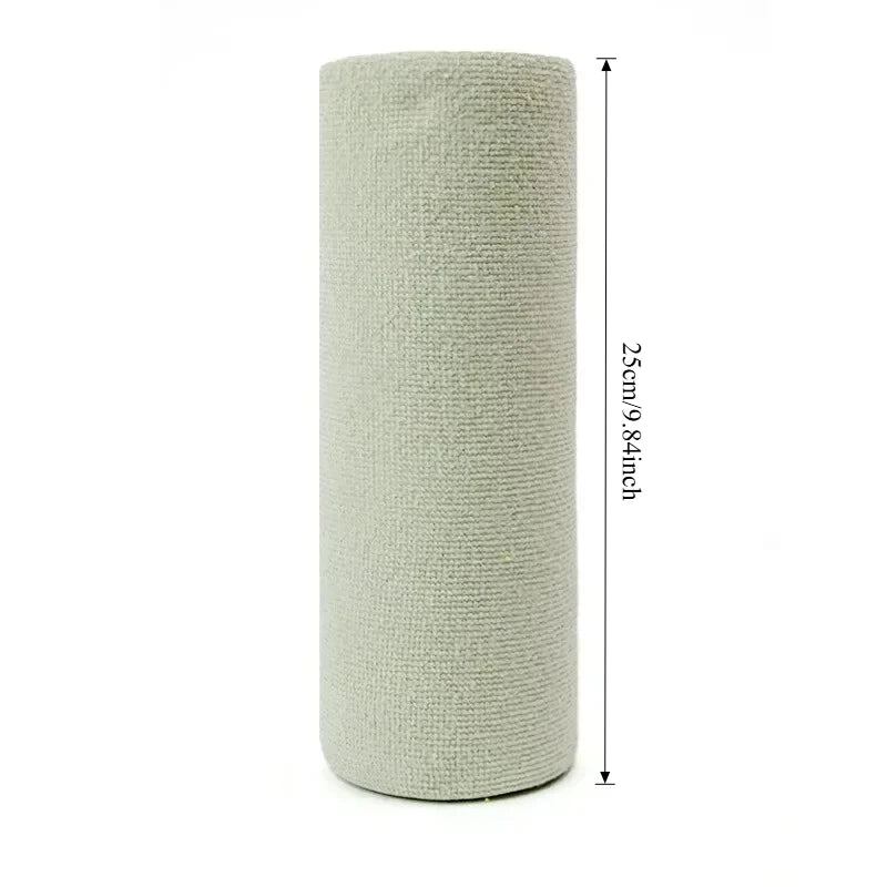 Large green microfiber towel roll