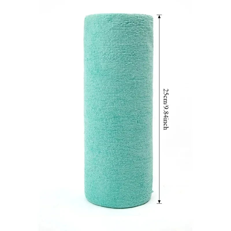 Large aqua microfiber towel roll