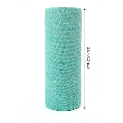 Large aqua microfiber towel roll