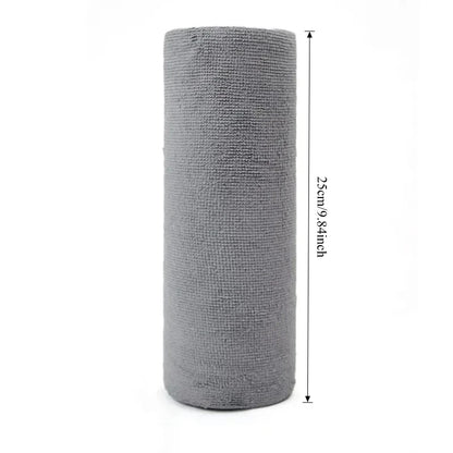 Large gray microfiber towel roll