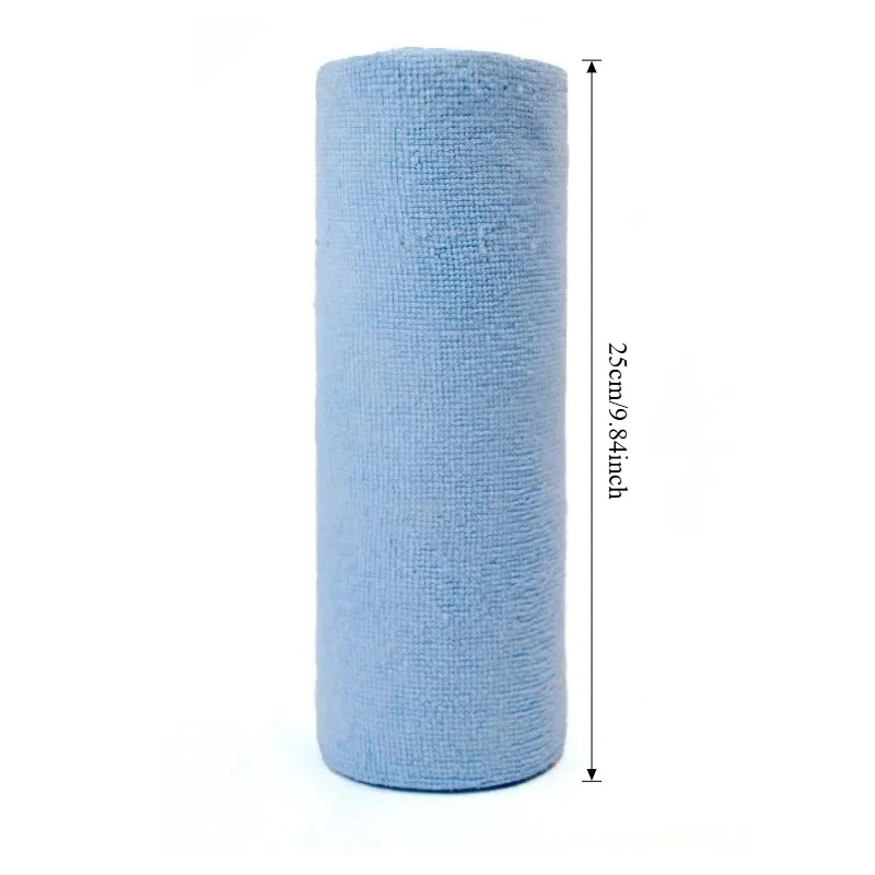 Large light blue microfiber towel roll