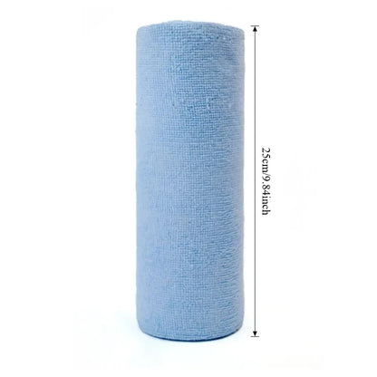 Large light blue microfiber towel roll