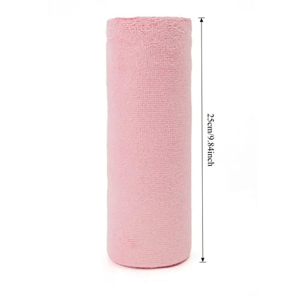 Large pink microfiber towel roll