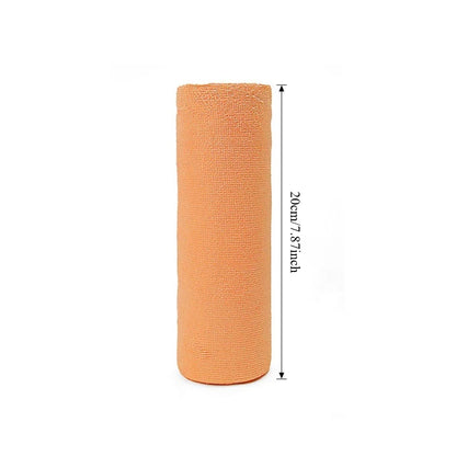 Small orange microfiber towel roll