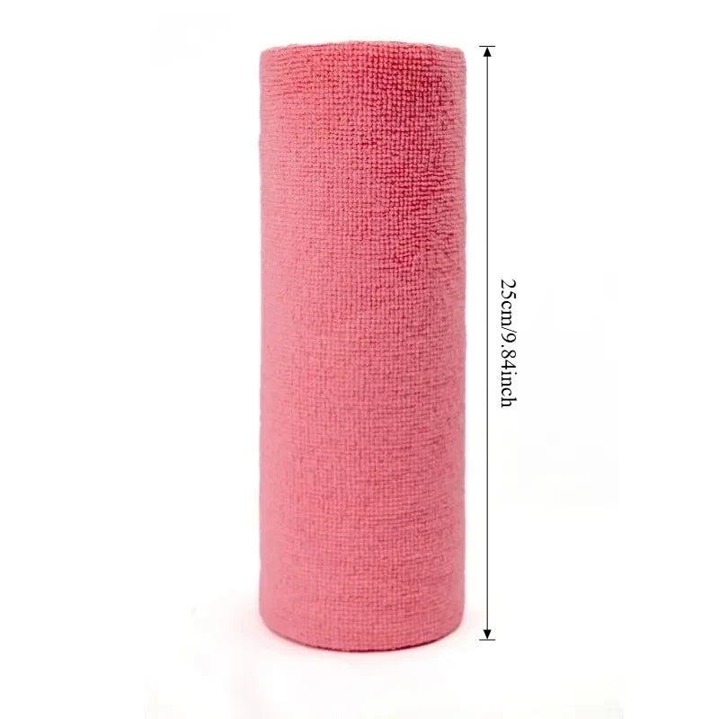 Large red microfiber towel roll