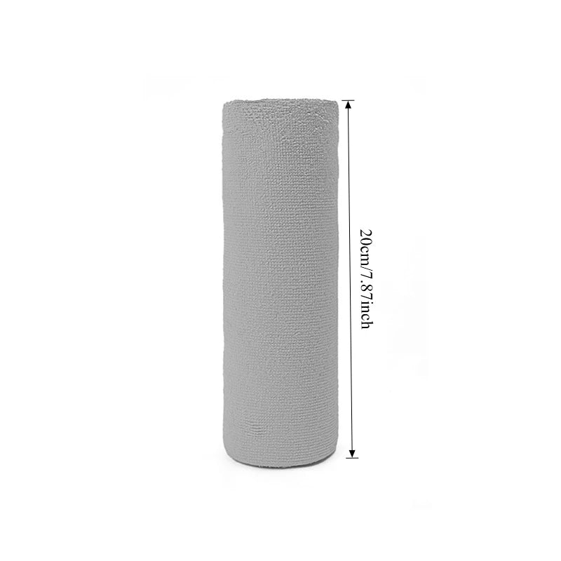 Small gray microfiber towel roll