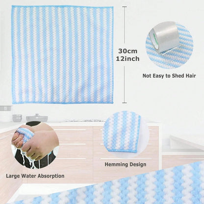 Dish cloth size: about 30 cm (12 inches) square with hemmed edges