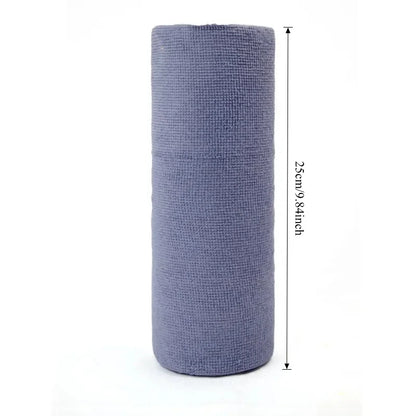 Large blue microfiber towel roll