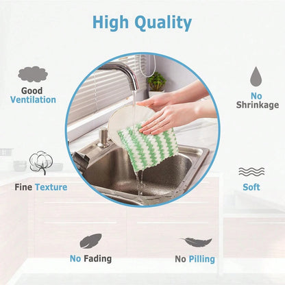 Rinsing a dish cloth under the kitchen tap